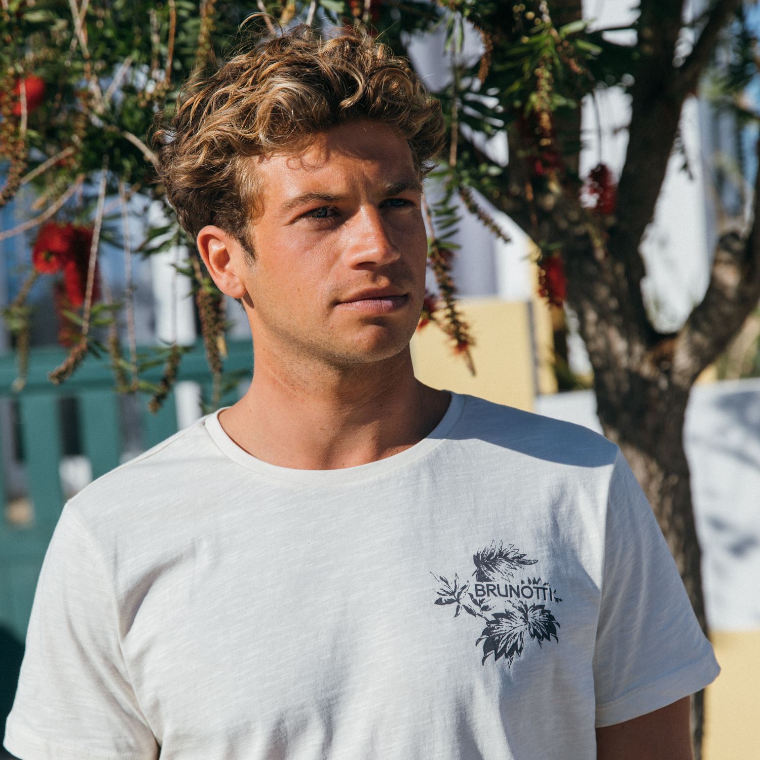 Brunotti Jairo (wit) - heren t-shirts & polo's - Brunotti online shop